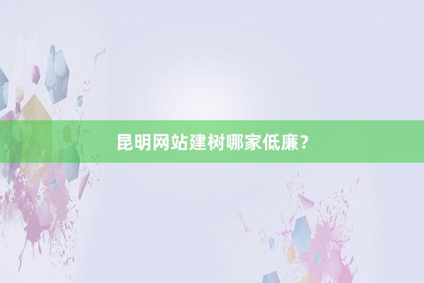 昆明网站建树哪家低廉？